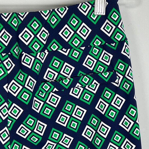 Katherine Way Womens Panama Pull On Ankle Pants Double Diamond Green size 8 - Picture 8 of 11